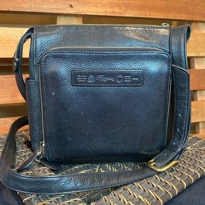 Black Leather Fossil Crossbody Bag